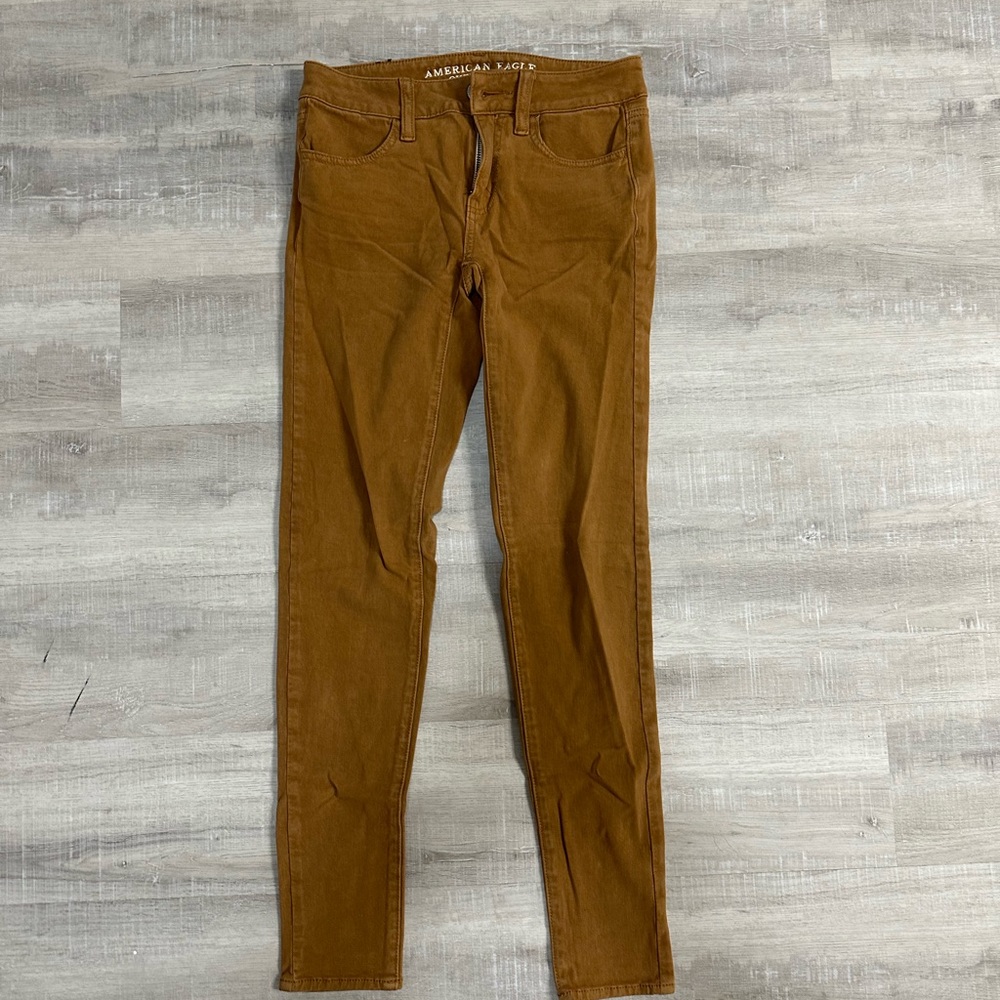 Khaki skinny pants from American Eagle